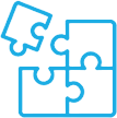 A blue puzzle piece is shown on the ground.