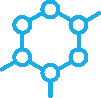 A blue hexagonal pattern is shown on the green background.